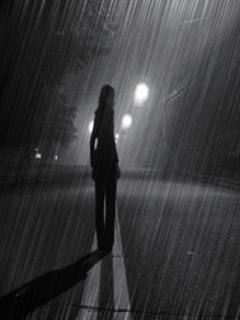girl,rain,alone